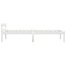 sengeramme uden madras massivt fyrretræ 90x200 cm hvid