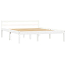 sengestel massivt fyrretræ 140 x 200 cm hvid