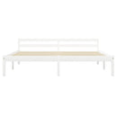sengestel massivt fyrretræ 160 x 200 cm hvid