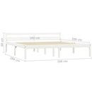sengestel massivt fyrretræ 160 x 200 cm hvid