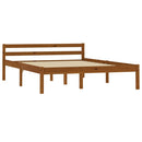 sengestel 120x200 cm massivt fyrretræ gyldenbrun