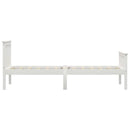 Sengeramme uden madras massivt fyrretræ 100x200 cm hvid