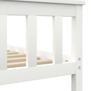 Sengeramme uden madras massivt fyrretræ 100x200 cm hvid