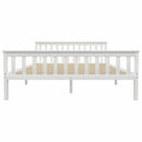 sengestel 160x200 cm massivt fyrretræ hvid