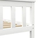 sengestel 160x200 cm massivt fyrretræ hvid