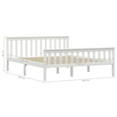 sengestel 160x200 cm massivt fyrretræ hvid