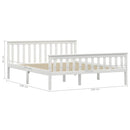 sengestel 160x200 cm massivt fyrretræ hvid