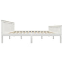 sengestel massivt fyrretræ 180 x 200 cm hvid