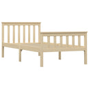 sengeramme 100x200 cm massivt fyrretræ lyst træ