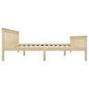 sengeramme 160x200 cm massivt fyrretræ lys træfarve