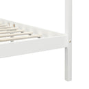 sengestel til himmelseng 100 x 200 cm massivt fyrretræ hvid