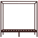 sengestel til himmelseng 90 x 200 cm massivt fyrretræ mørkebrun