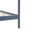 sengestel til himmelseng 90 x 200 cm massivt fyrretræ grå