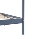 sengestel til himmelseng 100 x 200 cm massivt fyrretræ grå