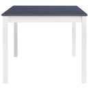 spisebord 180 x 90 x 73 cm fyrretræ hvid og grå