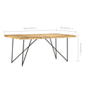 spisebord 180x90x76 cm massivt mangotræ
