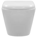 væghængt toilet uden kant keramik hvid