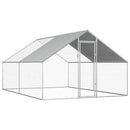 udendørs hønsebur 2,75x4x1,92 m galvaniseret stål