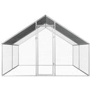 udendørs hønsebur 2,75x4x1,92 m galvaniseret stål