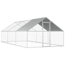 udendørs hønsebur 2,75x6x1,92 m galvaniseret stål