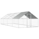 udendørs hønsebur 2,75x8x1,92 m galvaniseret stål
