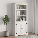 skab Corona-serien 80x40x170 cm mexicansk fyrretræ hvid
