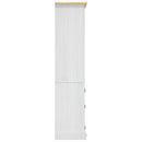 skab Corona-serien 80x40x170 cm mexicansk fyrretræ hvid