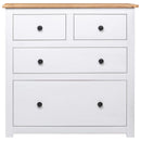 skænk Panama-serien 80x40x83 cm massivt fyrretræ hvid