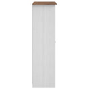 klædeskab med 3 låger 118 x 50 x 171,5 cm fyrretræ hvid Panama