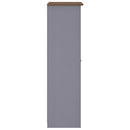 klædeskab Panama-serien 80x50x171,5 cm massivt fyrretræ grå