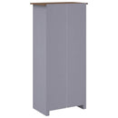 klædeskab Panama-serien 80x50x171,5 cm massivt fyrretræ grå
