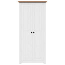 klædeskab Panama-serien 80x50x171,5 cm massivt fyrretræ hvid