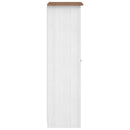 klædeskab Panama-serien 80x50x171,5 cm massivt fyrretræ hvid