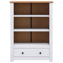 bogreol 80 x 35 x 100 cm massivt fyrretræ hvid Panama