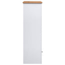 bogreol 80 x 35 x 100 cm massivt fyrretræ hvid Panama