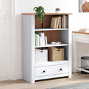 bogreol 80 x 35 x 100 cm massivt fyrretræ hvid Panama