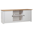 tv-bord Panama-serien 120x40x50 cm massivt fyrretræ hvid