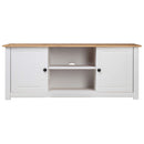 tv-bord Panama-serien 120x40x50 cm massivt fyrretræ hvid