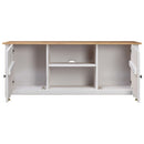 tv-bord Panama-serien 120x40x50 cm massivt fyrretræ hvid
