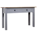 konsolbord Panama-serien 110x40x72 cm massivt fyrretræ grå