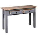 konsolbord Panama-serien 110x40x72 cm massivt fyrretræ grå