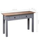 konsolbord Panama-serien 110x40x72 cm massivt fyrretræ grå