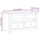 tv-skænk 93 x 49 x 49 cm massivt fyrretræ Panama