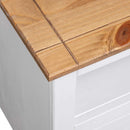 tv-skænk 93 x 49 x 49 cm massivt fyrretræ Panama hvid