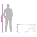 tv-skænk 93 x 49 x 49 cm massivt fyrretræ Panama hvid