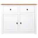 skænk Panama-serien 93x40x80 cm massivt fyrretræ hvid