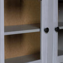 skænk Panama-serien 93x40x80 cm massivt fyrretræ grå