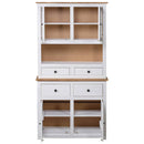skænk Panama-serien 93x40x80 cm massivt fyrretræ hvid
