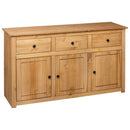skænk Panama-serien 135x40x80 cm massivt fyrretræ