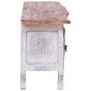 tv-bord 120x30x40 cm massivt mahognitræ hvid